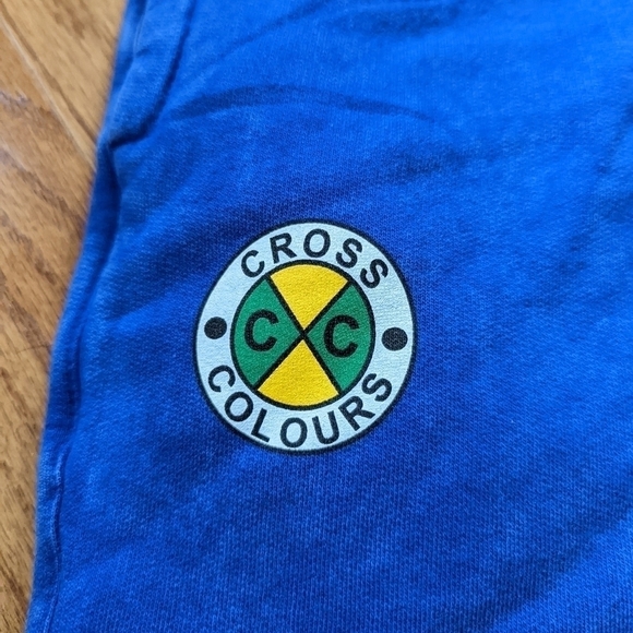 cross COLOURS blue sweat shorts 3x - Picture 3 of 9